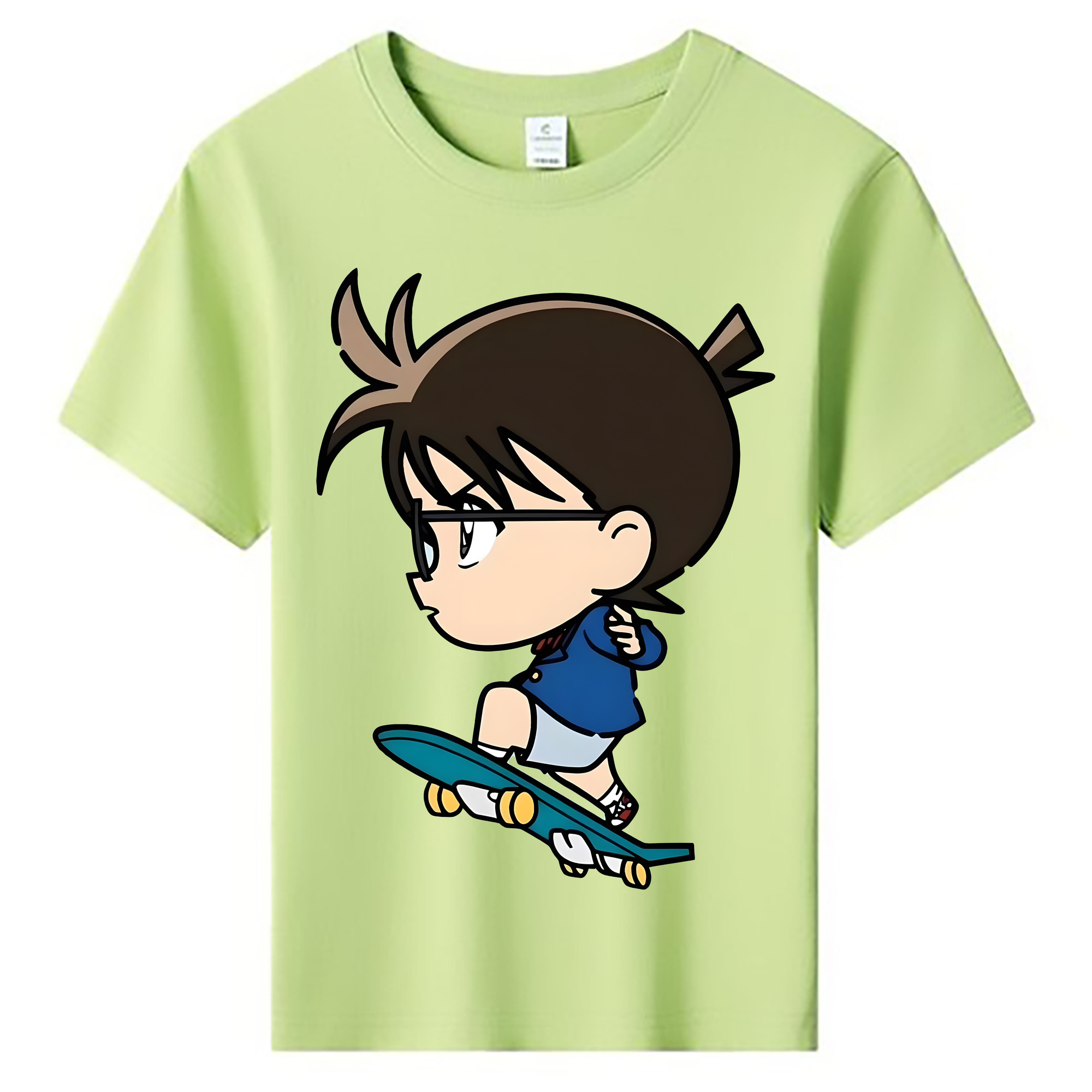 （画像用） 名探偵コナン 江戸川 コナン Detective Conan Conan Edogawa 綿100％キッズTシャツ（フロントプリント）